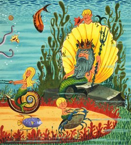 Mermaid Folk (gouache sobre papel)