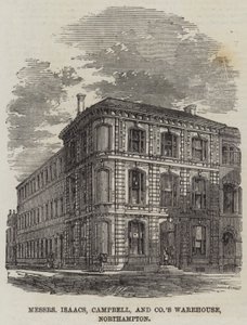 Almacén de Messers Isaacs, Campbell y Compañía, Northampton (grabado) de English School