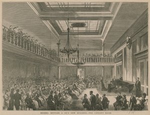 El nuevo edificio de Messrs Metzler & Co - la sala de conciertos de English School