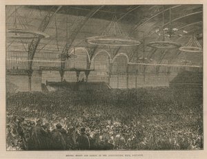 Messrs Moody y Sankey en el Agricultural Hall de English School