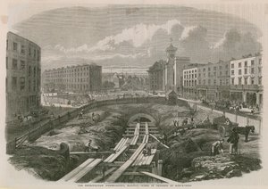 Obras del Ferrocarril Metropolitano en Kings Cross de English School