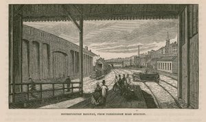 Ferrocarril Metropolitano desde la estación de Farringdon Road de English School