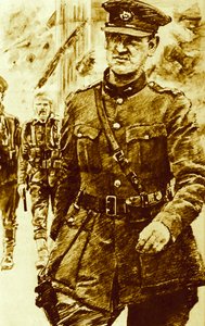 Michael Collins, líder de los rebeldes en el Levantamiento de Pascua en Irlanda, 1916 de English School
