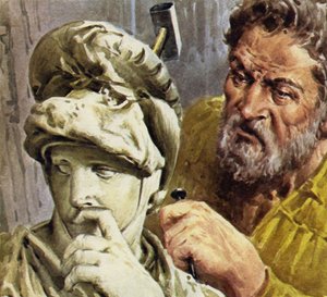 Miguel Ángel trabajó en una capilla que iba a contener las tumbas de la familia de Medici