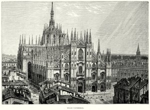 Catedral de Milán (grabado) de English School