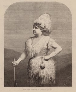 La Srta. Lydia Thompson como "Robinson Crusoe" (grabado) de English School