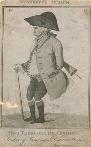 Miss Theodora De Verdion, profesora de idiomas y comerciante de libros de English School