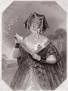 Señora Ford (Las alegres comadres de Windsor) - de la Galería de mujeres de Shakespeare, colección de cuarenta y cinco retratos serios por artistas tempranos de Londres, enriquecidos con registros críticos y literarios, circa 1838