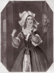 Señora Page (Las Alegres Comadres de Windsor) - en - “Galería de Mujeres de Shakespeare, colección de cuarenta y cinco retratos serios por artistas londinenses tempranos, enriquecidos con registros críticos y literarios” circa 1838