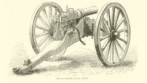 Mitrailleuse, vista trasera, agosto 1870 de English School