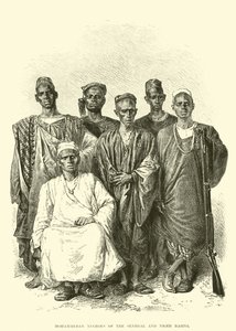 Negros musulmanes de las cuencas del Senegal y Níger (grabado)