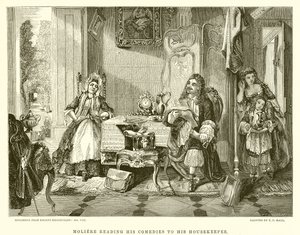 Molière leyendo sus comedias a su ama de llaves