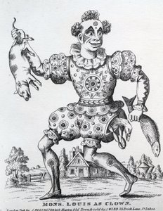 Mons. Louis como Payaso, publicado por John Redington, 1860-1872