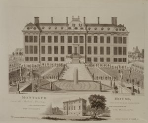Montague House, ahora el Museo Británico, 1813 de English School