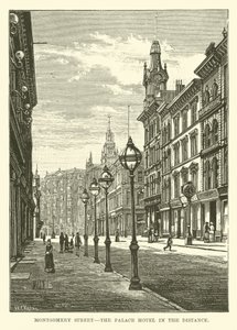 Calle Montgomery, el Hotel Palace en la distancia de English School