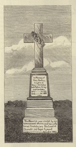 Monumento en Upunka, Nueva Zelanda (grabado)