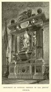 Monumento del General Farnese en la Iglesia de los Jesuitas de English School