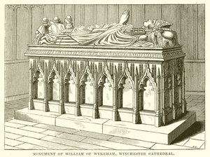 Monumento de Guillermo de Wykeham, Catedral de Winchester de English School
