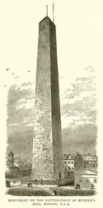 Monumento en el Campo de Batalla de Bunker Hill, Boston, EE. UU. de English School