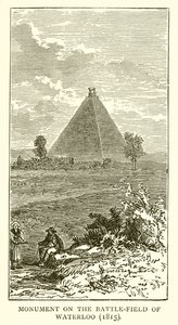 Monumento en el campo de batalla de Waterloo (1815)