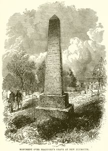 Monumento sobre la tumba de Bradford en New Plymouth