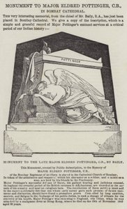 Monumento al difunto Mayor Eldred Pottinger, CB, por Baily