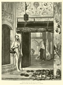 Santón moro en la puerta de una mezquita