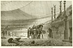 Morituri Salutamus.--Gladiadores saludando al emperador antes de unirse al combate de English School