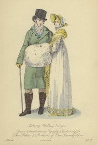 Vestido de paseo matutino para damas y caballeros de English School