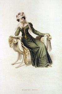 Vestido de mañana, lámina de moda de Ackermann