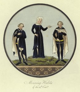 Hábitos de luto del siglo XIV de English School