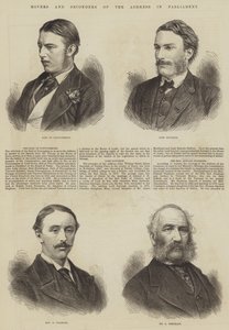 Proponentes y Secundadores del Discurso en el Parlamento (grabado) de English School