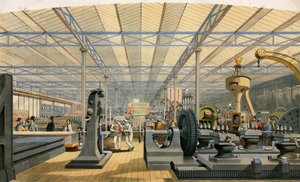 Maquinaria en Movimiento, Gran Exposición, 1851 de English School