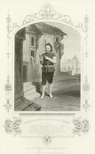 Sr. Buckstone como Launcelot Gobbo, El mercader de Venecia de English School