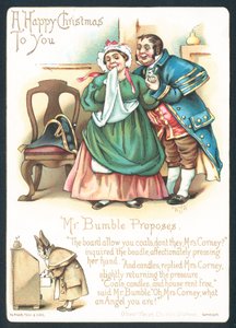Sr. Bumble y Sra. Corney, Tarjeta de Navidad