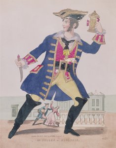 Sr. Cullen en el papel de Blueskin (Barba Azul), pub. 1810 de English School