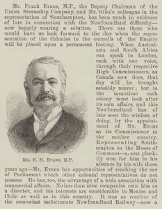 El Sr. F H Evans, MP de English School