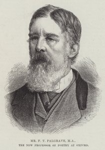 Sr. F T Palgrave, MA, el Nuevo Profesor de Poesía en Oxford (grabado) de English School