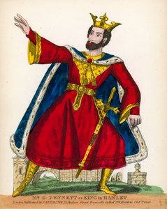 Sr. G Bennett como el rey en Hamlet de English School