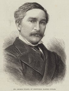 El Sr. George Wilson, de Sheffield, maestro cuchillero (grabado) de English School