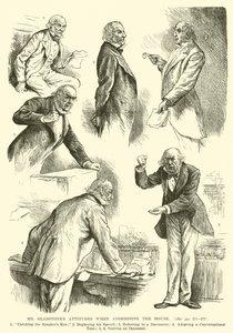 Las Actitudes del Sr. Gladstone al dirigirse a la Cámara de English School