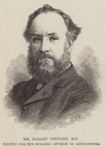 Sr. Halley Stewart, MP, elegido para la División de Spalding de Lincolnshire (grabado) de English School