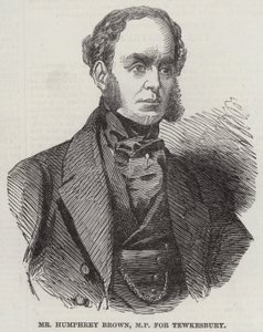 El Sr. Humphrey Brown, MP por Tewkesbury (grabado) de English School
