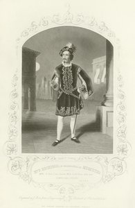 Sr. P Richings (de Filadelfia) como Mercutio, Romeo y Julieta, Acto I, escena IV de English School