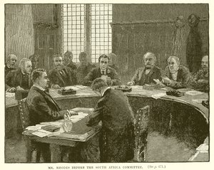 El Sr. Rhodes ante el Comité de Sudáfrica de English School