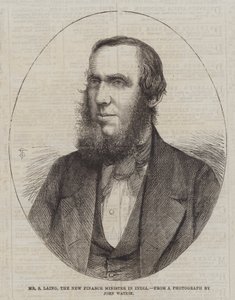 S. Laing, nuevo Ministro de Hacienda de la India (grabado) de English School