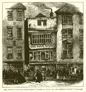 Museo de Cera de Mr. Salmon, Fleet Street--Palacio de Enrique VIII y el Cardenal Wolsey de English School