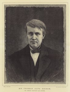 Sr. Thomas Alva Edison, el Electricista e Inventor Americano