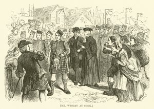 El Sr. Wesley en Cork (grabado) de English School