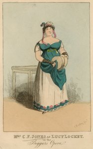 Mrs C F Jones como Lucy Locket en la Ópera del Mendigo de English School